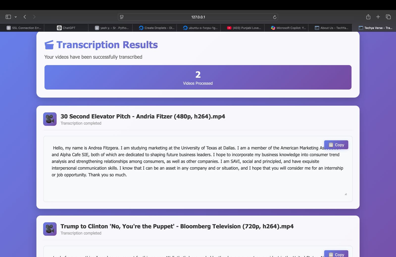 Video Transcription